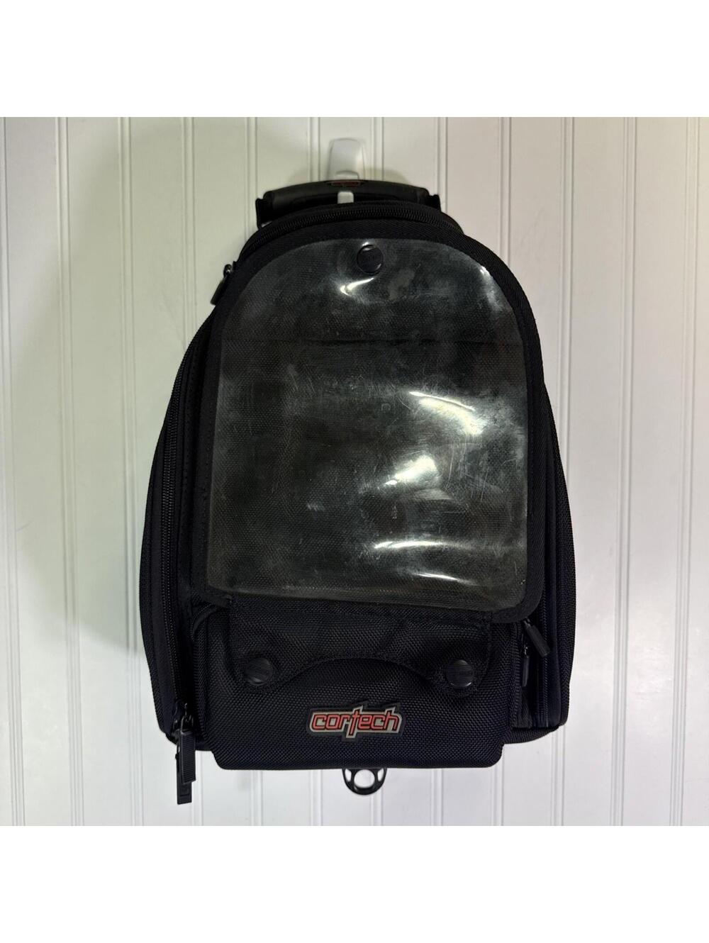 Cortech Motorcycle Tank Bag Super 14L Black Magnetic Waterproof Cover Travel